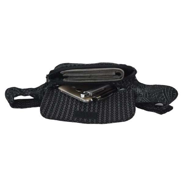 Bauchtasche aus Stoff in Schwarz, Om-Muster - Dublin 157 Angebot – Bild 2