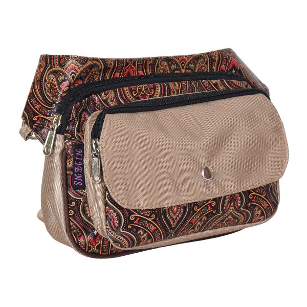 Gassi-Tasche wasserabweisende Bauchtasche (Nylon Beige) - Frankfurt 7139-P7 Mode – Bild 4