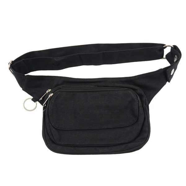 Gürteltasche Multifunktionale Gassi-Tasche S-XXL Canvas - Frankfurt Black Uni Verkauf