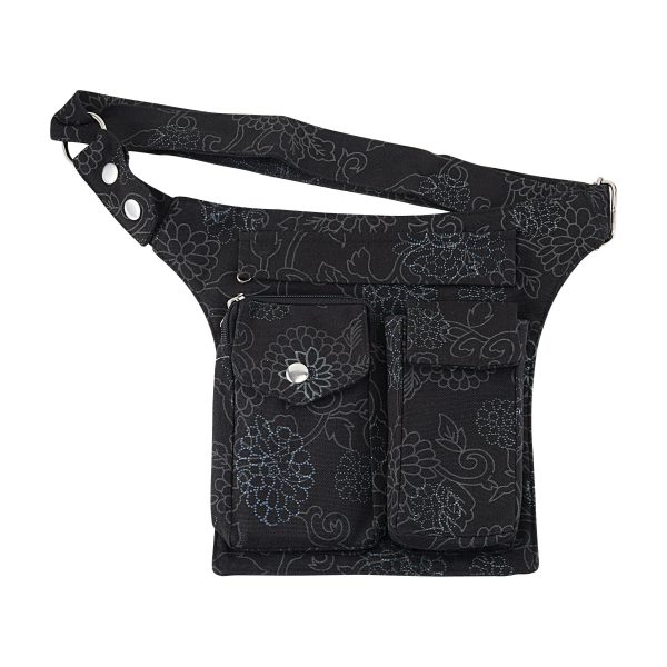 Leckerli-Tube Gassi-Tasche (Stoff Black Flowers) - Lefkada Plus 057 Angebot