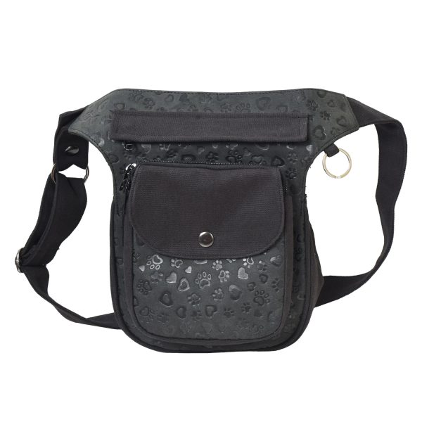 Gassi-Tasche Vintage Leder Pfote&Herzprägungen, S-XXXL - NJ-Hannover HS 4822 Rabatt
