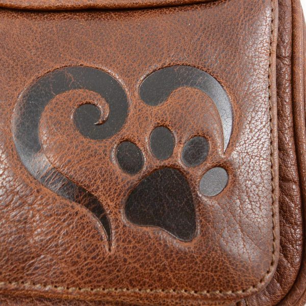 Große Beuteltasche Leder Brandy Pfote & Herz Motive für Hunde Rostock NJ-24 8043 Online – Bild 3