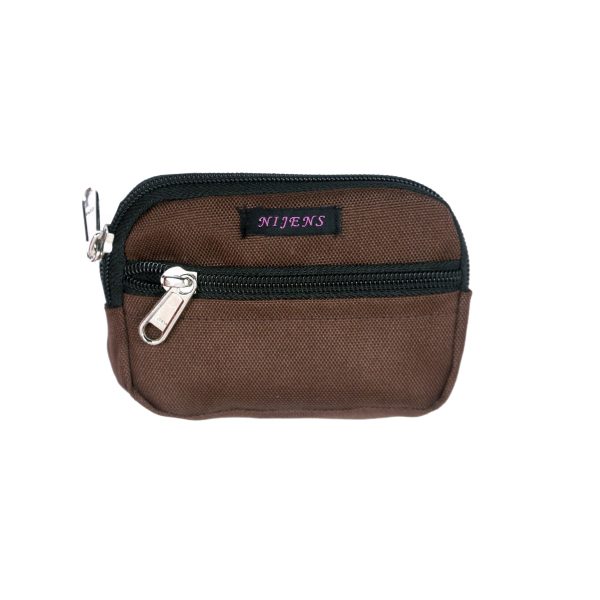 Kleine Beuteltasche mit Gürtelschlaufen, wasserdichter Stoff Braun - Milan 037107 Online