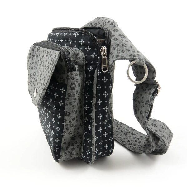 Gassi-Tasche Bauchtasche Stoff Grau   Pfoten - Freiburg 755 Im Angebot – Bild 2