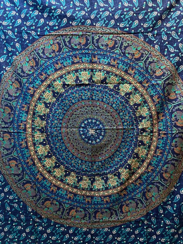 Indische Tagesdecke Mandala Wandtuch Laken  - Dekor Decke klein 263 Schn?ppchen