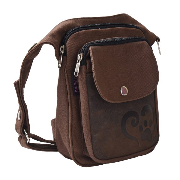 Leder Gassi-Tasche Vintage Schokoladenbraun mit Prägung Pfote im Herz, Tasche S-XXXL - Freiburg HS 4707 Online-Schn?ppchen – Bild 4