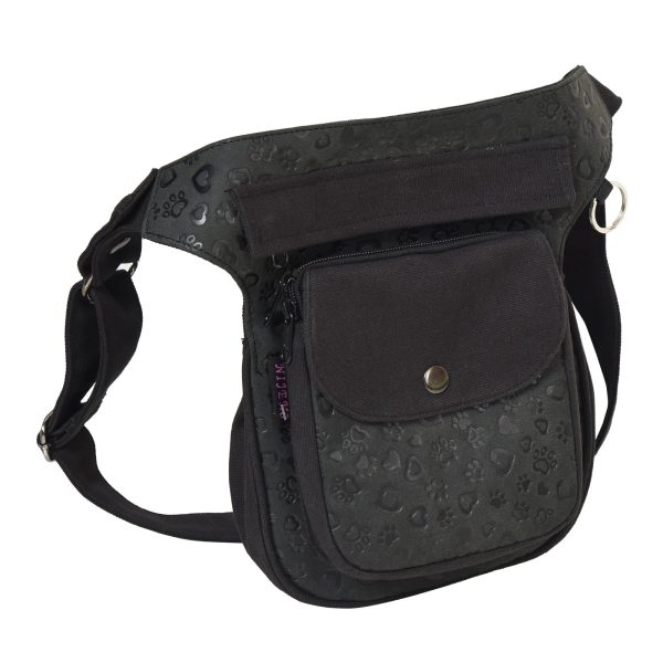 Gassi-Tasche Vintage Leder Pfote&Herzprägungen, S-XXXL - NJ-Hannover HS 4822 Rabatt – Bild 5