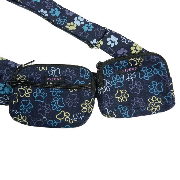 Kleine Beuteltasche mit Gürtelschlaufen Lila Hunde-Fußabdrücke Milan 3040 Online – Bild 3