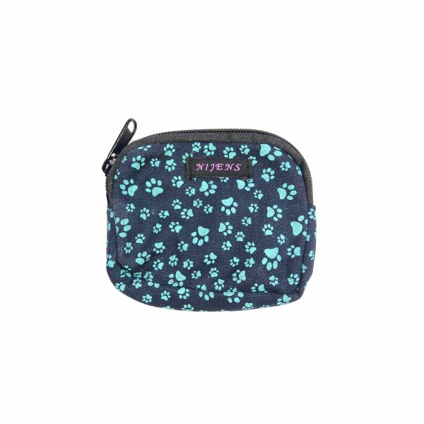 Kleine Beuteltasche Mini Beutel Stoff Teal Hundepfoten - Porto 0252 Im Angebot – Bild 3