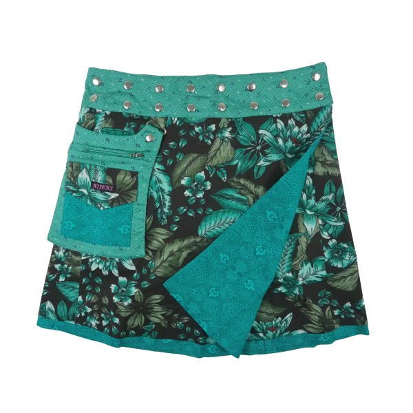 Sommerrock Wenderock Wickelrock Baumwollstoff - Rasmalai W Long 56 Im Angebot