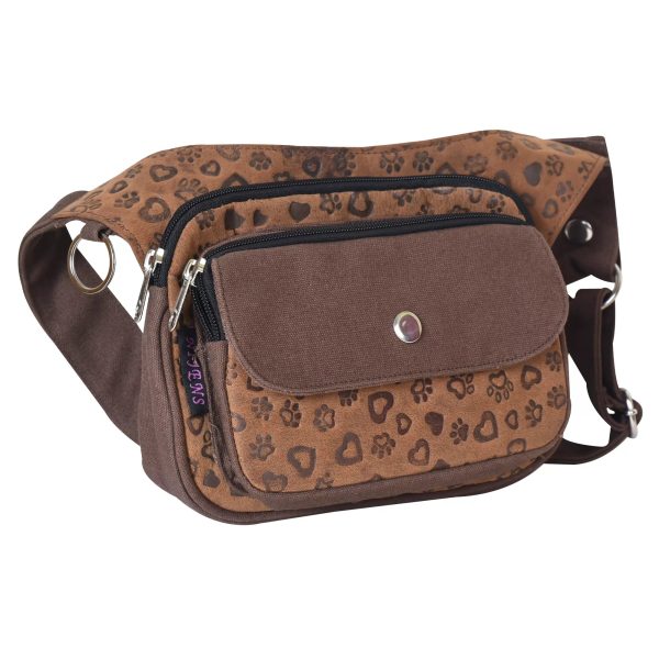 Gassi-Tasche Vintage Leder mit kleinen Pfoten&Herzprägungen - Frankfurt- 4826 Angebot – Bild 2