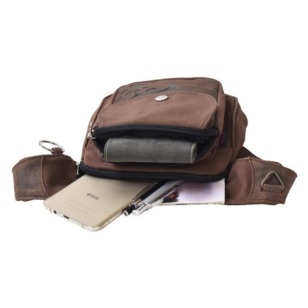 Leder Gassi-Tasche Vintage Schokoladenbraun mit Prägung Pfote im Herz, Tasche S-XXXL - Freiburg HS 4707 Online-Schn?ppchen – Bild 3