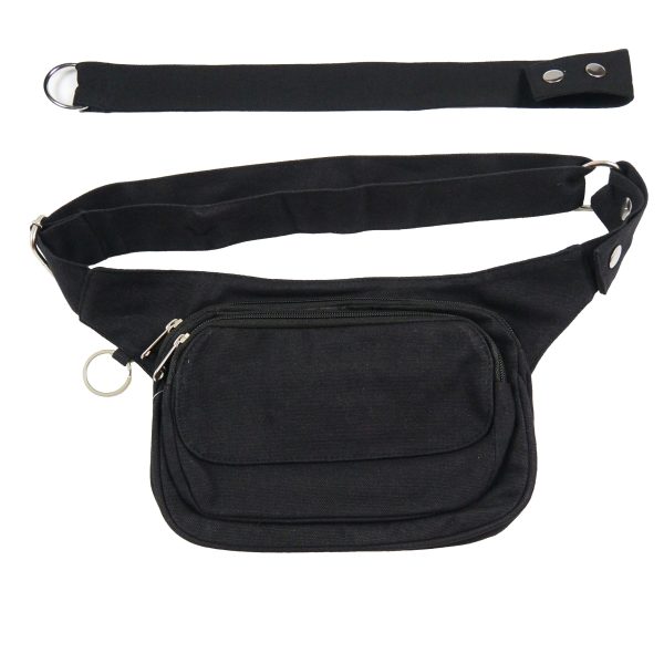 Gürteltasche Multifunktionale Gassi-Tasche S-XXL Canvas - Frankfurt Black Uni Verkauf – Bild 5