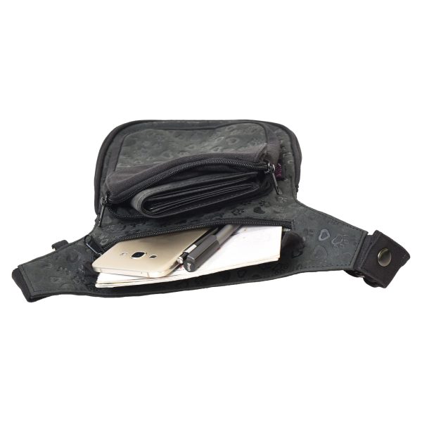 Gassi-Tasche Vintage Leder Pfote&Herzprägungen, S-XXXL - NJ-Hannover HS 4822 Rabatt – Bild 2