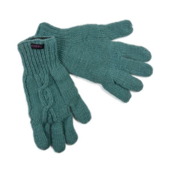 Handschuhe aus Schurwolle Türkis mit Fleeceeinsatz - ITAHARI 51 Schn?ppchen