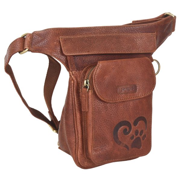 Gassi-Tasche Leder (Pfote&Herz Prägung) S-XXXL - Hannover NJ-25 8048 Online – Bild 5