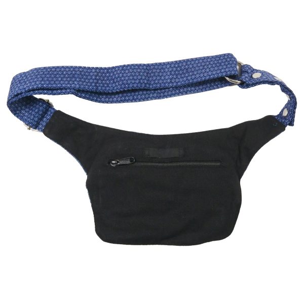 Gassi-Tasche Stoff Bauchtasche Stoff Indigo Blumen Motiv Mainz 277 Rabatt – Bild 4