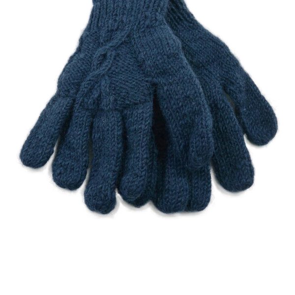 Handschuhe aus Schurwolle Petrol mit Fleeceeinsatz - ITAHARI 52 Online-Verkauf – Bild 2
