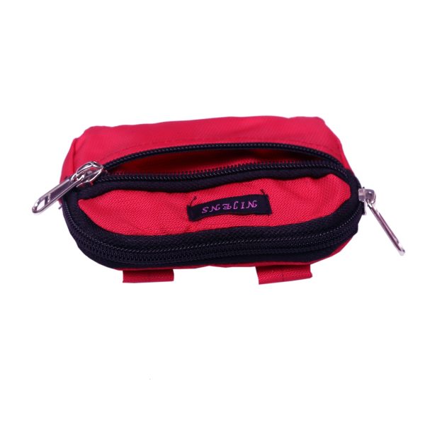 Kleine Beuteltasche mit Gürtelschlaufen, wasserdichter Stoff in Rot - Milan 037103 Schn?ppchen – Bild 2