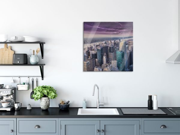 Skyline New York, Glasbild Quadratisch Online-Verkauf – Bild 3