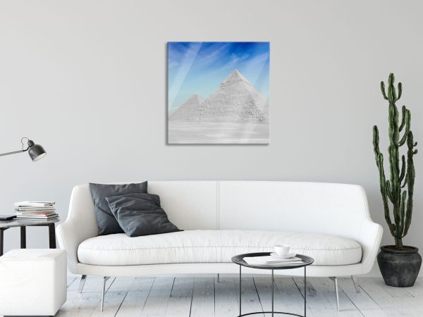 Pyramiden von Gizeh, Glasbild Quadratisch Rabatt – Bild 2