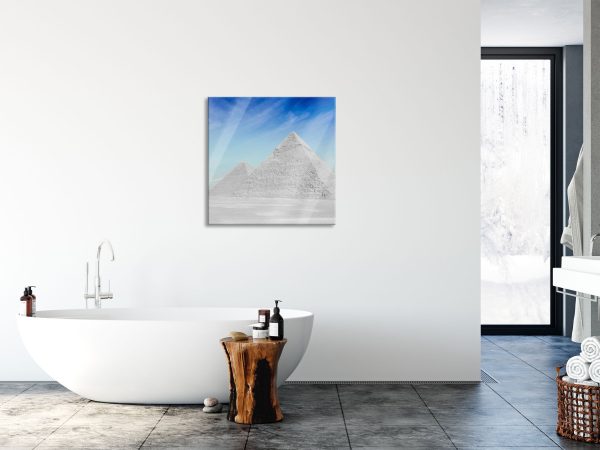 Pyramiden von Gizeh, Glasbild Quadratisch Rabatt – Bild 4