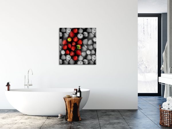 Erdbeeren, Glasbild Quadratisch Online – Bild 4