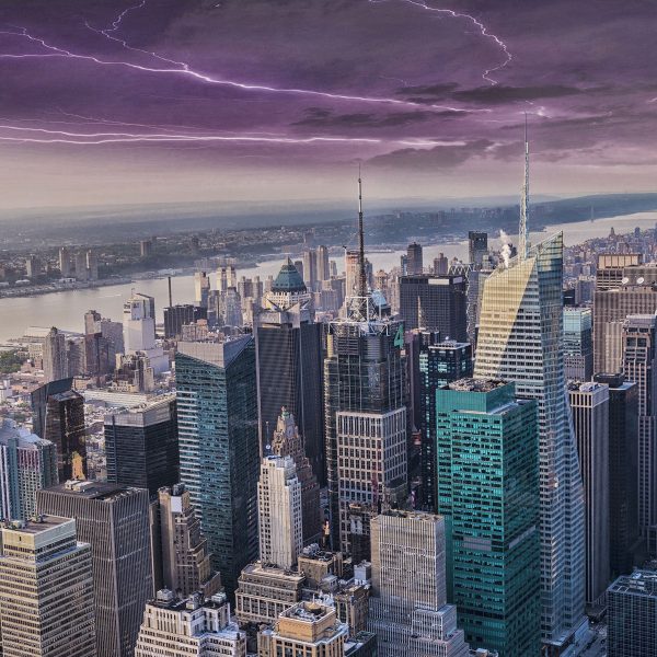 Skyline New York, Glasbild Quadratisch Online-Verkauf – Bild 5