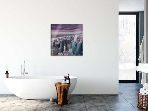 Skyline New York, Glasbild Quadratisch Online-Verkauf – Bild 4