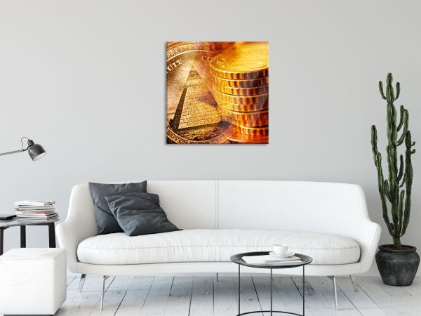 Illuminati Pyramide, Glasbild Quadratisch Schn?ppchen – Bild 2