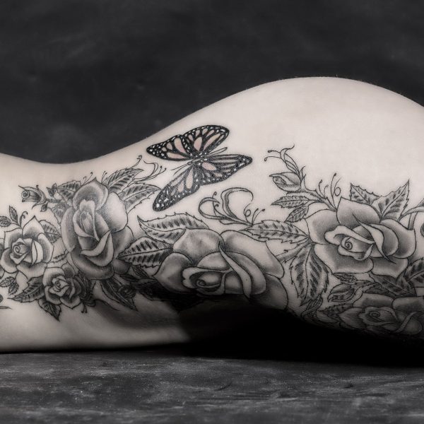Sexy Tattoos Nice Girl Erotik, Glasbild Quadratisch Im Angebot – Bild 5