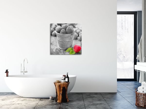 Früchte Eimer Obst Fruit food, Glasbild Quadratisch Rabatt – Bild 4