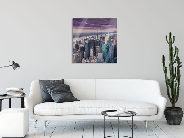 Skyline New York, Glasbild Quadratisch Online-Verkauf – Bild 2