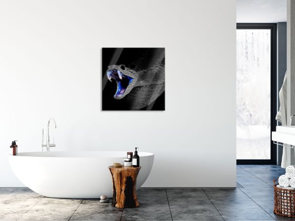 Schlange Natur USA, Glasbild Quadratisch Zu verkaufen – Bild 4