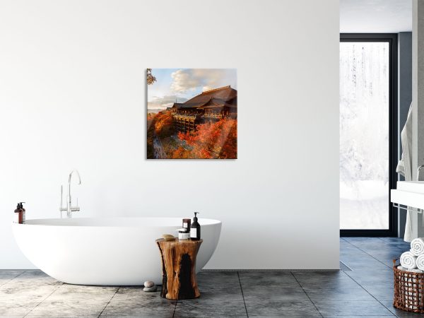 Majestätisches Japanisches Gebäude, Glasbild Quadratisch Angebot – Bild 4