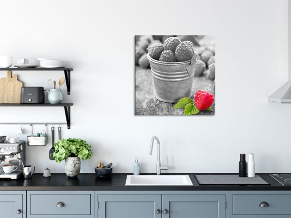 Früchte Eimer Obst Fruit food, Glasbild Quadratisch Rabatt – Bild 3