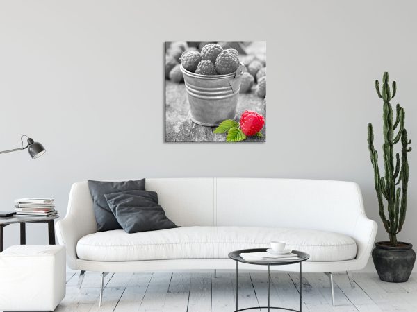 Früchte Eimer Obst Fruit food, Glasbild Quadratisch Rabatt – Bild 2