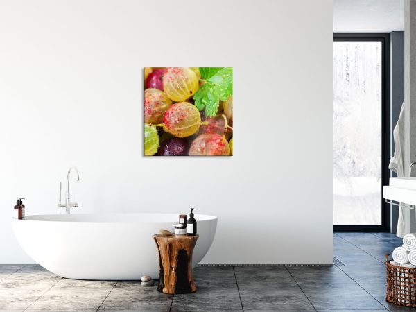 Leckere Stachelbeeren, Glasbild Quadratisch Online-Verkauf – Bild 4