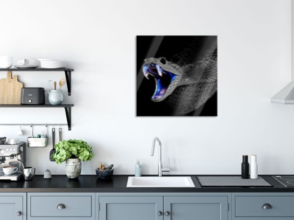 Schlange Natur USA, Glasbild Quadratisch Zu verkaufen – Bild 3