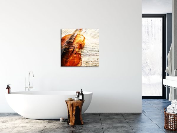 Geige, Glasbild Quadratisch Verkauf – Bild 4