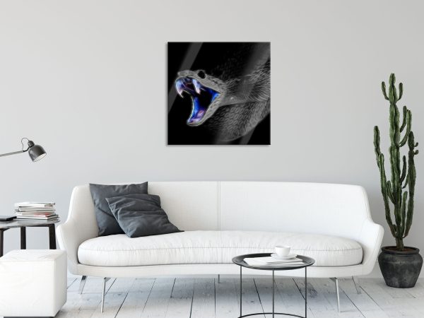 Schlange Natur USA, Glasbild Quadratisch Zu verkaufen – Bild 2