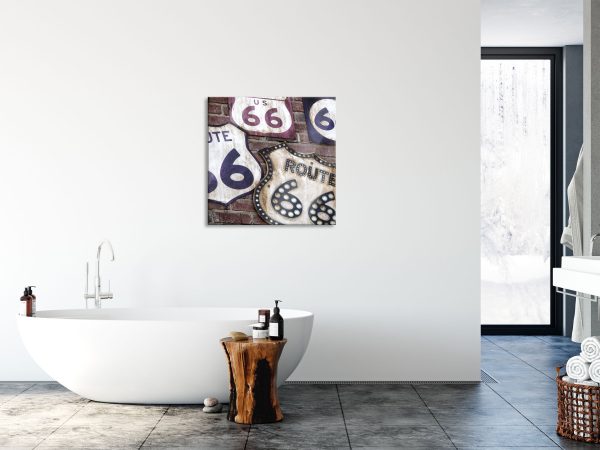 Route 66, Glasbild Quadratisch Jetzt online – Bild 4