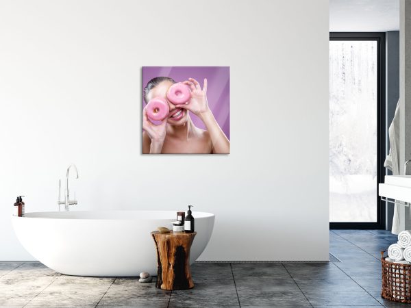 Lustige Donuts, Glasbild Quadratisch Im Angebot – Bild 4