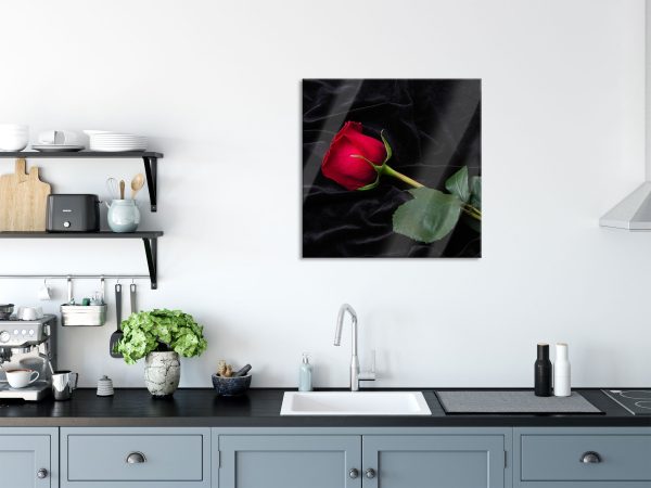 Rose, Glasbild Quadratisch Verkauf – Bild 3
