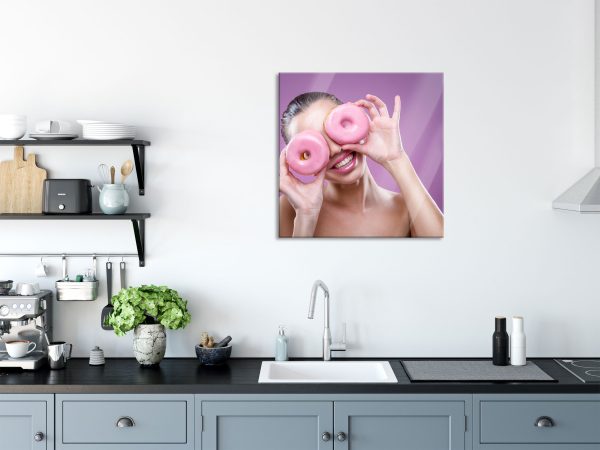 Lustige Donuts, Glasbild Quadratisch Im Angebot – Bild 3