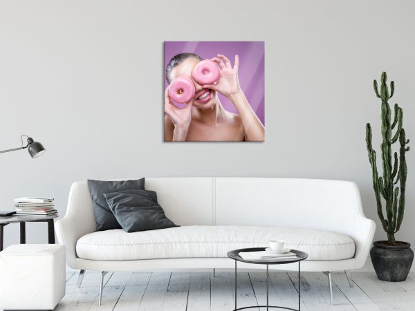Lustige Donuts, Glasbild Quadratisch Im Angebot – Bild 2