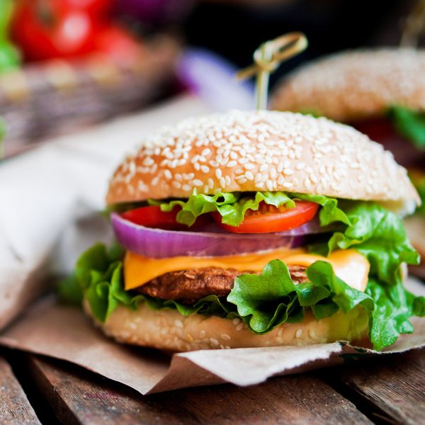 Burger und Pommes, Glasbild Quadratisch Online-Schn?ppchen – Bild 5